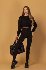 Everyday Energy Къса Спортна Блуза - Black - Изображение 8