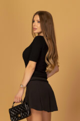 Knit & flare Рокля - Black - Изображение 2