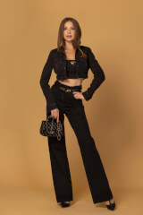 Denim Society Blugi drepți - Black - Imagine 3