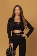 Denim Society Blugi drepți - Black - Imagine 7