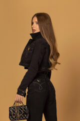 Denim Society Blugi drepți - Black - Imagine 9