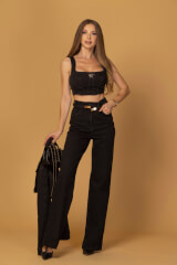 Denim Society Blugi drepți - Black - Imagine 12