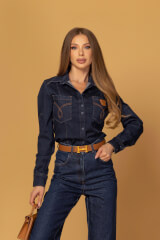 Denim Society Cămașă Din Denim - Dark Blue