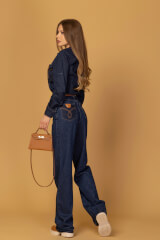 Denim Society Cămașă Din Denim - Dark Blue - Imagine 8