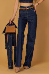 Denim Society Straight-Leg Jeans - Dark Blue - Image 4