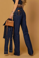 Denim Society Straight-Leg Jeans - Dark Blue