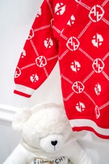 Alessa Mini Religion pulover din tricot cu maneca lunga - roșu - Imagine 3