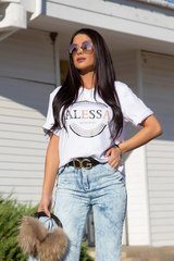 Alessa monopoly boyfriend t-shirt - бял - Изображение 5