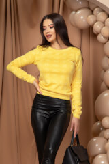 Cool Comfort Пуловер От Плетиво - Yellow - Изображение 2