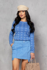 Cool Comfort Пуловер От Плетиво - Ocean Blue - Изображение 2