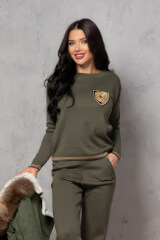 Elite Embrace Пуловер От Плетиво - Military - Изображение 10