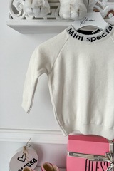 Sweet Disguise Alessa Mini Пуловер От фино Плетиво - Бял - Изображение 3