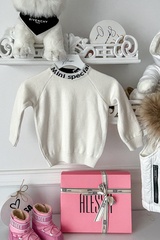 Sweet Disguise Alessa Mini pulover din tricot fin - alb - Imagine 1