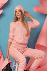Alessa Лого Шапка От Плетиво - Sweet Pink - Изображение 4