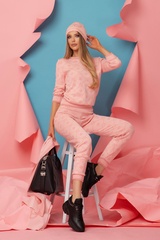 Alessa Religion Панталон От Плетиво - Sweet Pink - Изображение 4