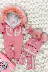 Alessa mini Combinezon din tricotaj pink - Imagine 5