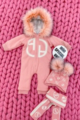 Alessa mini Combinezon din tricotaj pink - Imagine 4