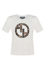 Alessa Luxury Logo mini T-Shirt - Εκρού - Εικόνα 6