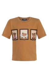 Bear Hug Mini T-Shirt От Памук - Mocha - Изображение 5