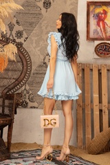 So ambitious Φόρεμα ruffles - Blue - Εικόνα 5