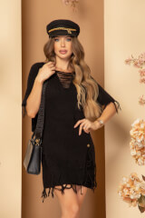 Urban Threads Рокля От вълна - Black - Изображение 5