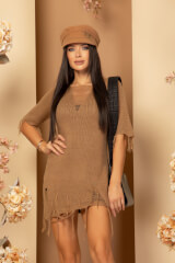 Urban Threads Рокля От вълна - Nude - Изображение 2