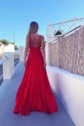 Μάξι κόκκινο φόρεμα Engaged in Rome - Εικόνα 3