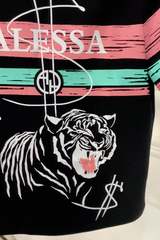 Alessa tiger t-shirt - черен - Изображение 4